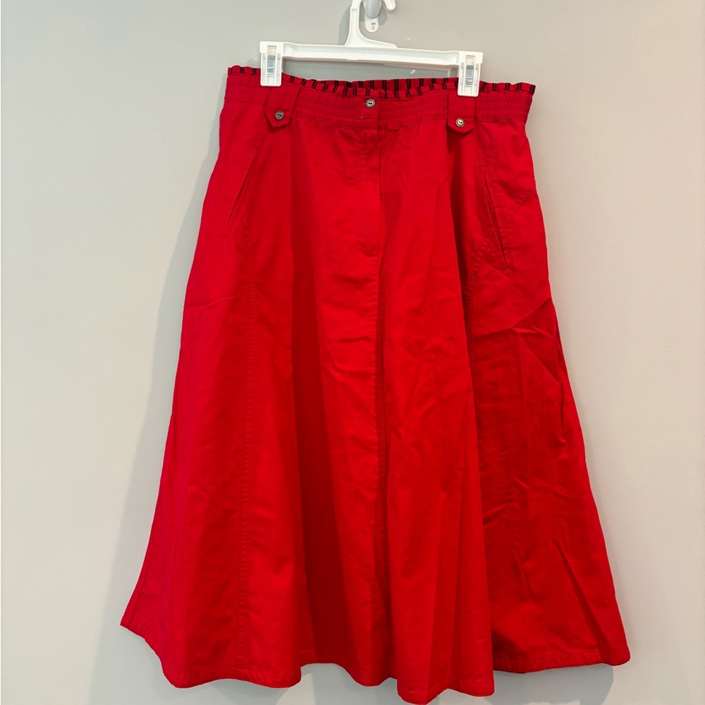 Counterparts Vibrant Red A-Line Skirt 100% cotton